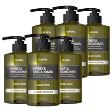 KUNDAL 昆黛爾 蜂蜜澳洲堅果洗手乳 嬰兒爽身粉香, 258ml, 6瓶