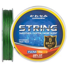 Kawasemi 海東 String 8股編織釣魚線, 1個, 愛爾蘭綠