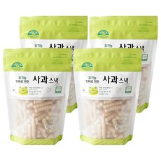 OrganicStory 유기농 현미로 만든 사과 스낵, 60g, 4개