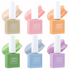 Jello Jello Hug Me細閃凝膠指甲油 6款組, 1套, 混合顏色