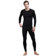 Gear X男士全新一般寒冷天氣長袖圓領凸起內衣上下套裝