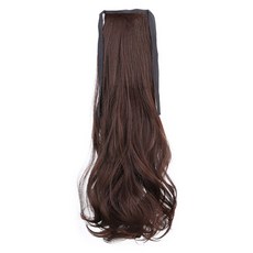 Jjin Nomargin Mall 波浪馬尾假髮 綁帶式 60cm, 1個, 09 牛奶棕