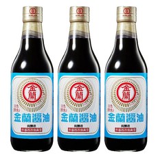 KIMLAN 金蘭 淡色醬油，適合白肉、海鮮料理，非基因改造黃豆, 590ml, 3瓶
