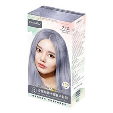 L'AISANZ 萊施哲 沙龍級香水護髮染髮劑 7/11, 霧感經典灰, 1組