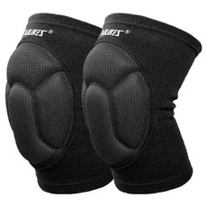 AOLIKES 奧力克斯 加墊防撞護膝 厚度2cm, 38~52cm, 黑色, 1雙