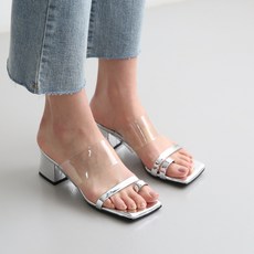 Dangolunni 透明綁帶涼鞋