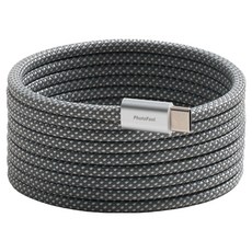 PhotoFast 銀箭資訊 Mag Cable 編織磁吸快充線 2M USB Type-C to Type-C 240W, 灰銀色, 1條