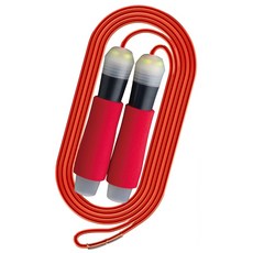 Q/XPIN Lite 炫彩培林跳繩, 可調長度, 海綿握把, 240cm, 紅色, 1個