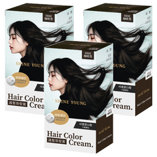 SHINE YOUNG 炫艷 護髮染髮霜 SY02, 3個, 咖啡黑