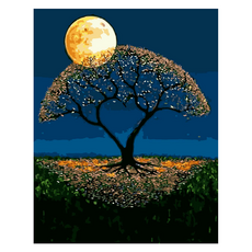 모모픽스페인팅 DIY 명화그리기 60 x 75 cm, WP31 황금나무, 1개