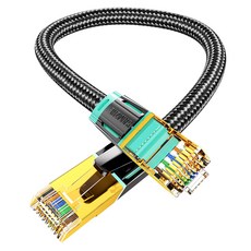 SAMZHE CAT8 FFTP 編織超高速Giga網路線 網路纜線 CX8, 1個, 混色, 5m