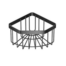 德利生活 不鏽鋼通風免釘瀝水籃 水槽收納籃 加厚耐用 不易生鏽, 黑色, 1個