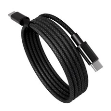 홈플래닛 CtoC PD 60W 마그네틱 꼬임방지 패브릭 고속충전케이블, 블랙, 1개, 1.2m