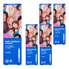 인클리어 렛츠 여성청결제, 6.8g, 5개