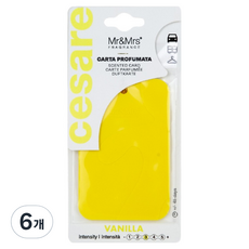 Mr&Mrs FRAGRANCE Cesare 卡片型多功能車用芳香劑, 6個, 香草