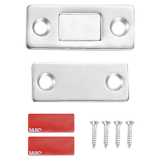 不鏽鋼磁鐵門扣4件組 不鏽鋼原色, 1組