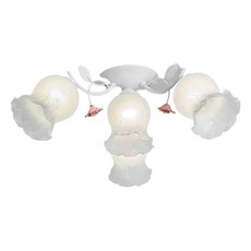 Honey Comb 鄉村風玫瑰半吸頂三燈(bl51063) 浪漫玫瑰造型燈罩 簡約燈體 營造溫馨居家氛圍, 1入, 白色