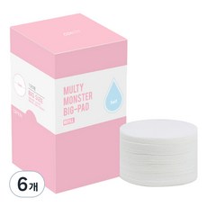 [비건라이프] 코아코스 멀티 몬스터 빅 패드 리필 화장솜, 105개입, 6개