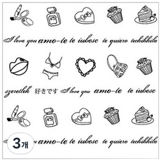 NAN 乾式轉印貼紙, TS37, 3個