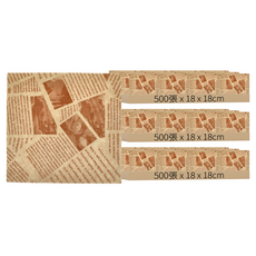 吸油紙 棕色印花, 18 x 18cm, 3包, 500張