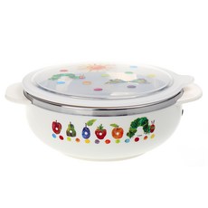 ERiC CARLE 艾瑞卡爾 雙層不鏽鋼碗 附密封蓋 12.5cm, 白色, 1組