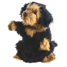 HANSA TOY 絨毛填充玩偶 長毛臘腸狗手偶 五歲以上適用, 1個, 1個