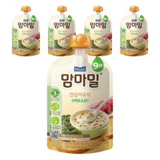 맘마밀 안심이유식 레토르트 9개월부터, 미역과소고기, 100g, 5개