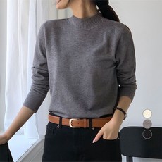 afinar 女款寬鬆柔軟觸感高領針織毛衣