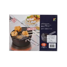 FREIZ 和平 適用IH爐 Hirumogu IH-compatible yokonaga tempura pan 14 x 18cm, 黑色, 1個