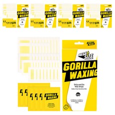 고릴라왁싱 50매 올인원 메가사이즈 끈적제로 대용량 왁스스트립 셀프왁싱 세트, 152g, 5개