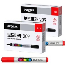 PENMAX 白板筆 209, 紅色的, 24個