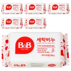 B&B 孩童衣物洗衣皂 刺槐香, 200g, 6塊