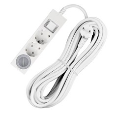 SWEET HOME 過載保護整合省電型延長線3孔 + 安全蓋1p, 10m, 單一顏色, 1套