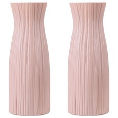 北歐簡約花瓶 Set 2 110G 塑膠花瓶 庭院/別墅/居家/裝飾/酒吧/餐廳, 粉色線條