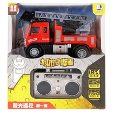 鼎豐玩具 迷你遙控車, 1:64比例，燈光效果，遙控聲音, 顏色隨機, 1個