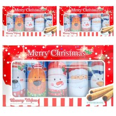 Kjeldsens 豪華威化捲心酥聖誕禮盒 紅色, 3組, 聖誕奢華威化餅 100 克 5件套禮品