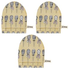 황실 인견 세안타올 꿈꾸는계란, 혼합색상, 3개