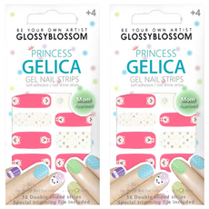 글로시블라썸 프린세스 젤리카 어린이 젤 네일 스트립, 해피퍼피, 2개