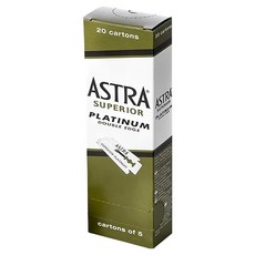Astra 雙面刮鬍刀片 鋒利耐用 適用各種刮鬍刀, 100片, 1盒