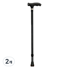 실버케인 LED 지팡이 기본형, 블랙, 2개