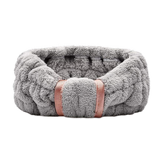 AHOYE 玫瑰金扣束洗臉髮帶, 1個, 灰色