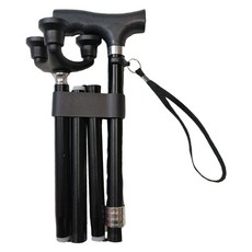 Dr.펠리스제이 세발 어르신 길이조절 지팡이, 블랙, 1개