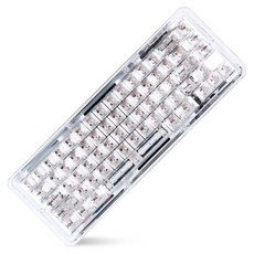 MONSTARGEAR 125鍵韓文英文獨角獸訂製亮點鵝卵石透明鍵盤鍵帽