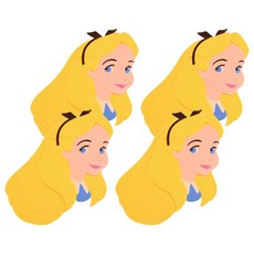 七星迪士尼公主臉型手鏡, 愛麗絲, 4個