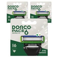 Dorco face 6 6 剃須刀片, 4件, 3個