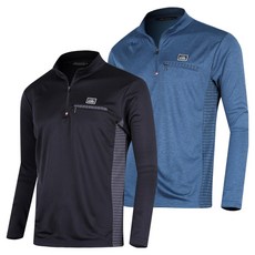 MOUNTIST 男款拉鍊式彈力運動長袖T恤