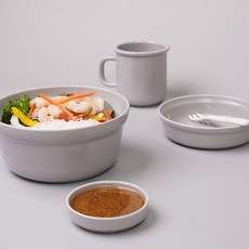 보울보울 국산 노르딕볼볼 1인 면기세트 4P, 애쉬그레이, 면기 1개+디저트볼 1개+머그 1개+소스볼 1개, 1세트