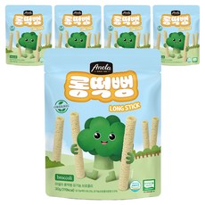 아넬라 유기농 롱떡뻥 브로콜리 롱스틱, 브로콜리맛, 30g, 5개
