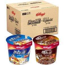 Kellogg's 家樂氏 杯裝玉米麥片 9入+杯裝巧克力格格脆 9入, 540g, 1組