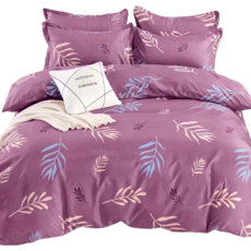 貝淇小舖 柔絲棉四季磨毛布床包 菲拉葉語 單人床包二件組